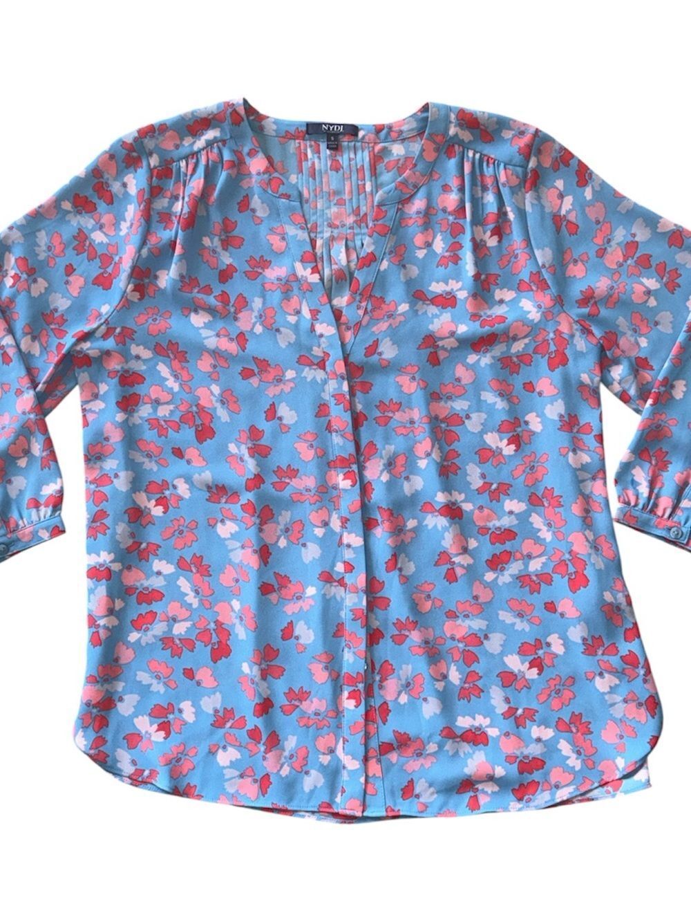 NYDJ  Long Sleeve Popover Top - V-Neck Blouse!